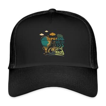 Ballon à air chaud disant - Casquette trucker  - noir/noir - Devant