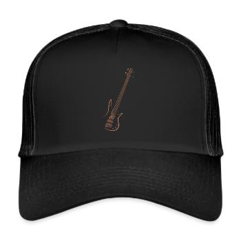 Bass guitar - Trucker Cap - black/black - Front