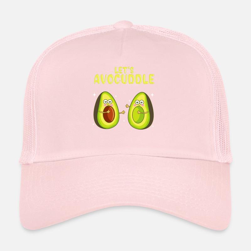 Funny Let's Avocuddle Cute Avocado Cuddling Pun Trucker Cap