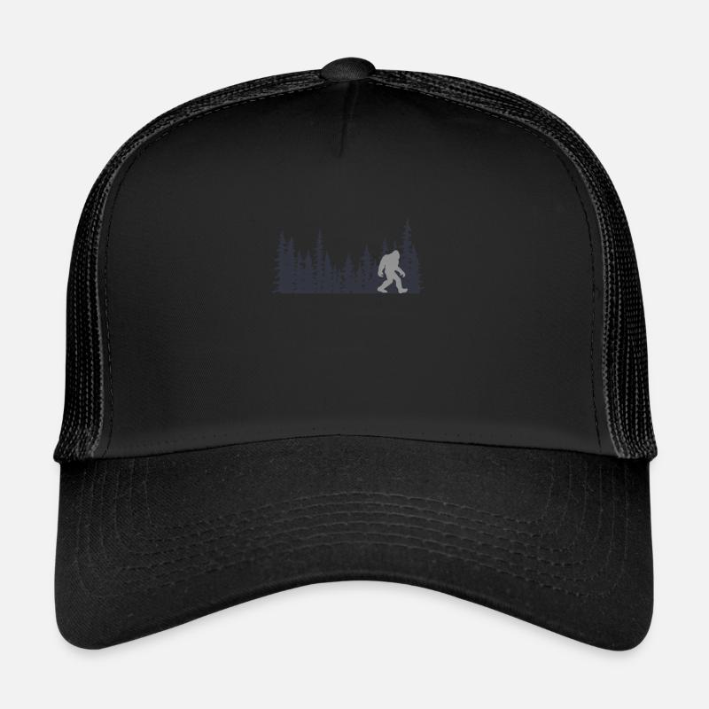 Bigfoot randonnée forêt Sasquatch humour Casquette trucker 
