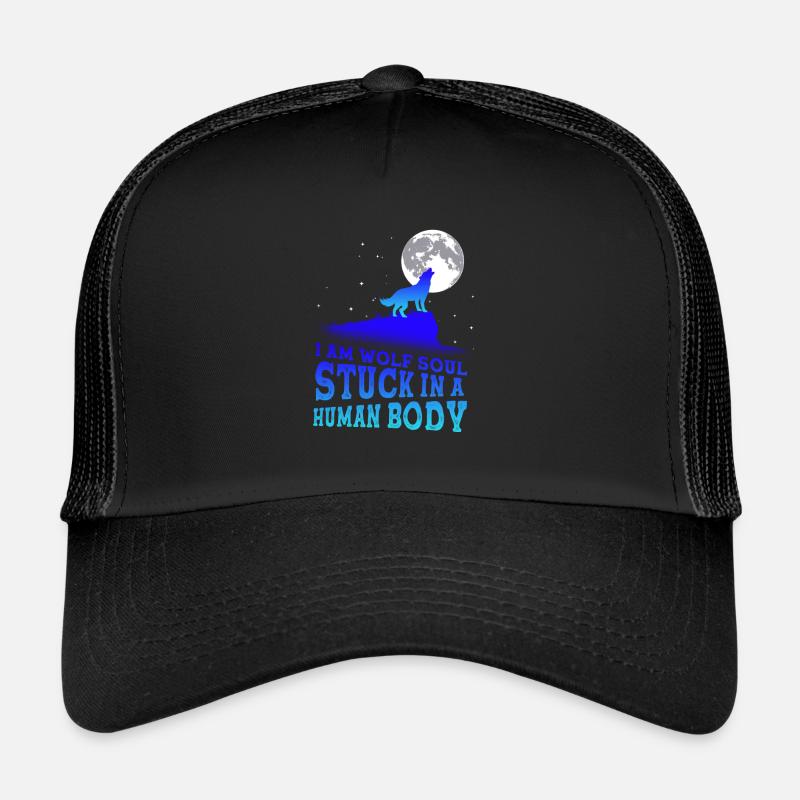 Wolf Wolves Wolf Pack Leader Wolf Werewolf - Casquette trucker  - noir/noir