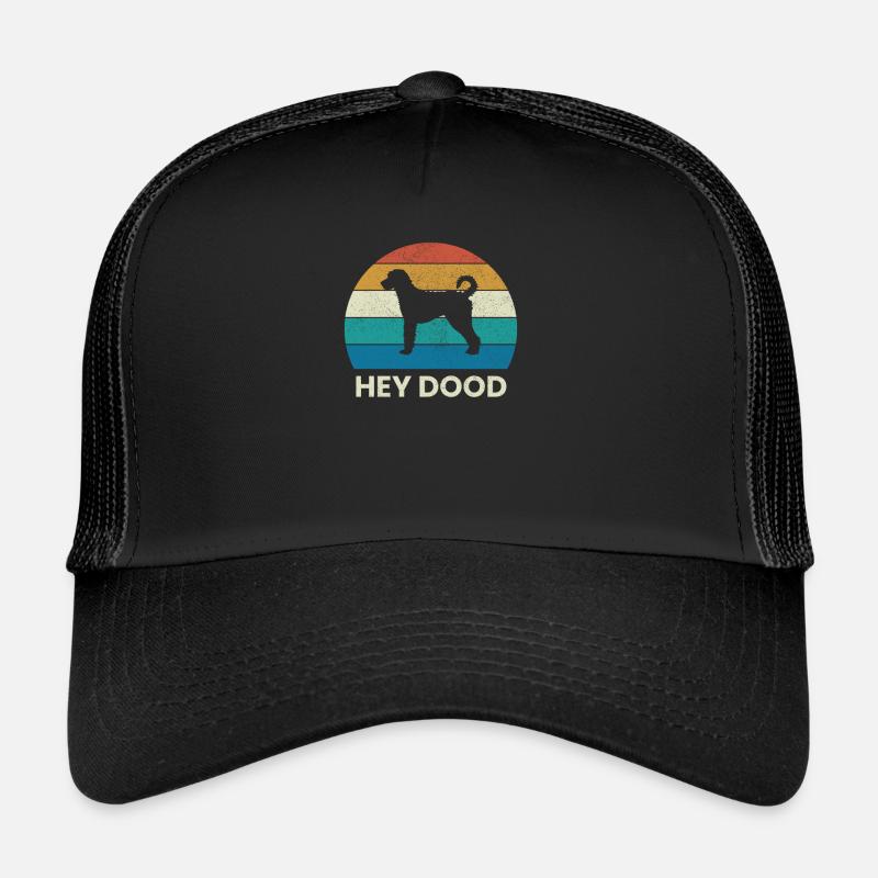 Weinlese Labradoodle Hund HEY DOOD Trucker Cap