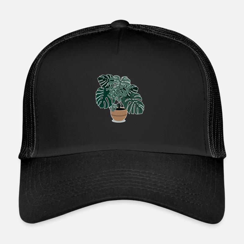 Plante Monstera Belle plante d'intérieur - Casquette trucker  - noir/noir