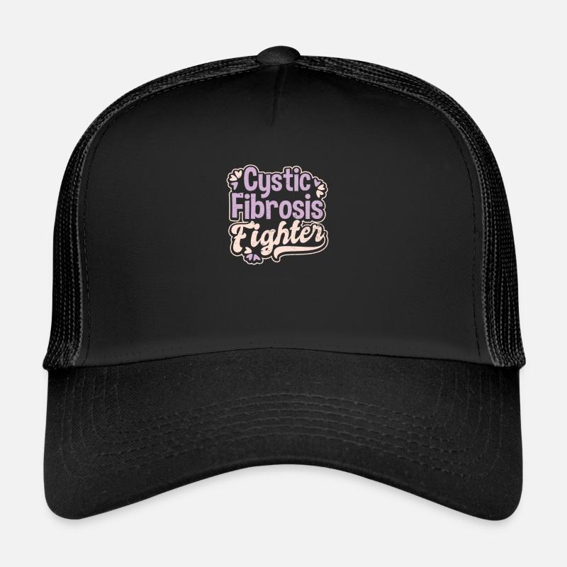 Mukoviszidose Kämpfer Geschenk - Trucker Cap - Schwarz/Schwarz