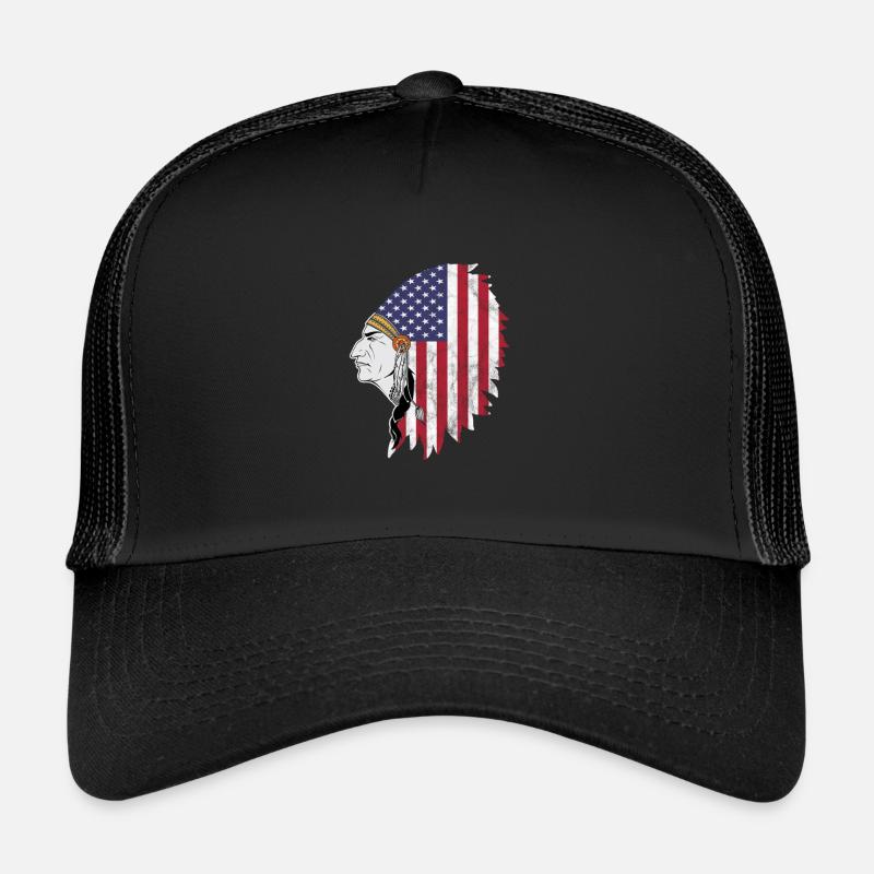 Apache Indigenous Tribal Leader Native American Trucker Cap