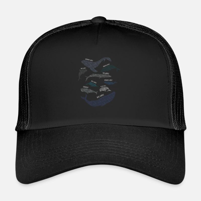 9 types de baleines races de baleines espèces amant Casquette trucker 