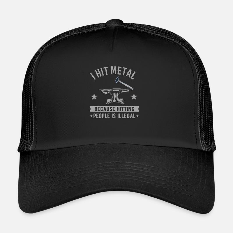BLACKSMITH: I Hit Metal Trucker Cap