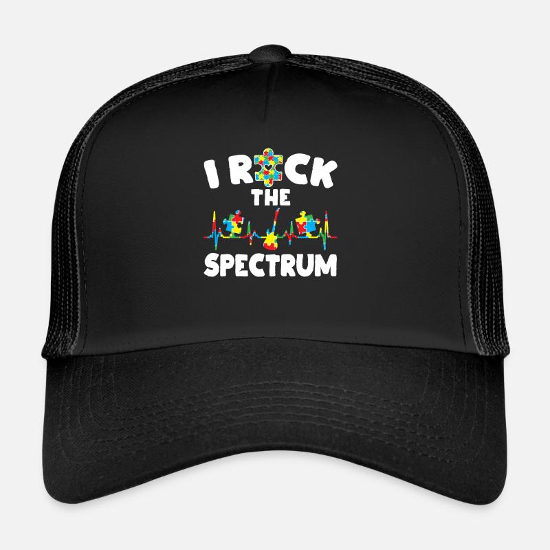 I Rock Support Autism Awareness Autistes Casquette trucker 