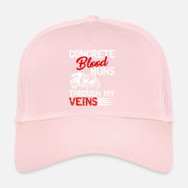 Runs Through My Veins Betonfertiger Geschenk Trucker Cap
