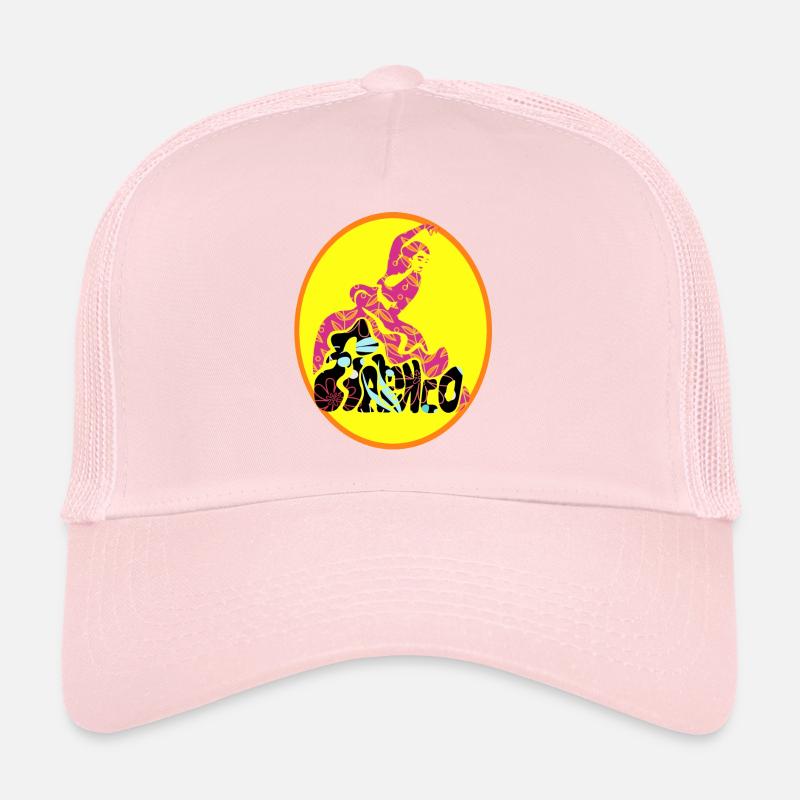 Danseuse florale de flamenco et mot Casquette trucker 