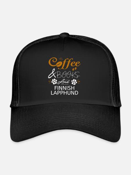 Livres de café finlandais Lapphund Chiens Lapphunds - Casquette trucker  - noir/noir - Devant