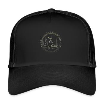 Yoga au poulet - Casquette trucker  - noir/noir - Devant