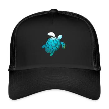 Tortue de mer - Casquette trucker  - noir/noir - Devant
