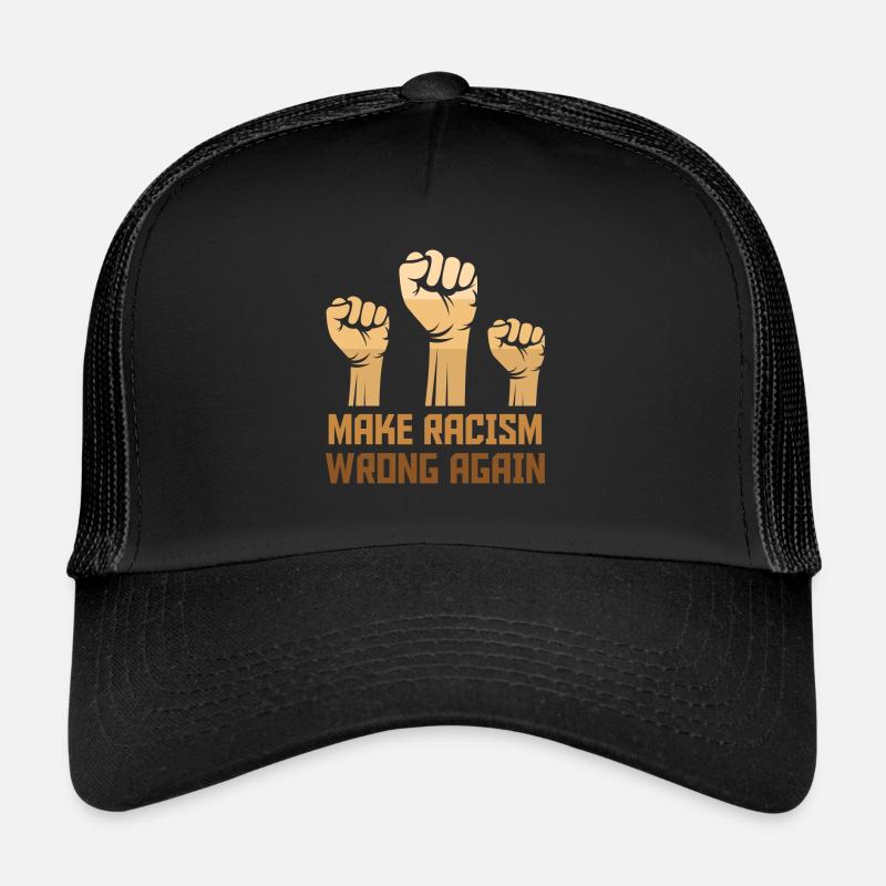 Black Make Racism Wrong Again Casquette trucker 