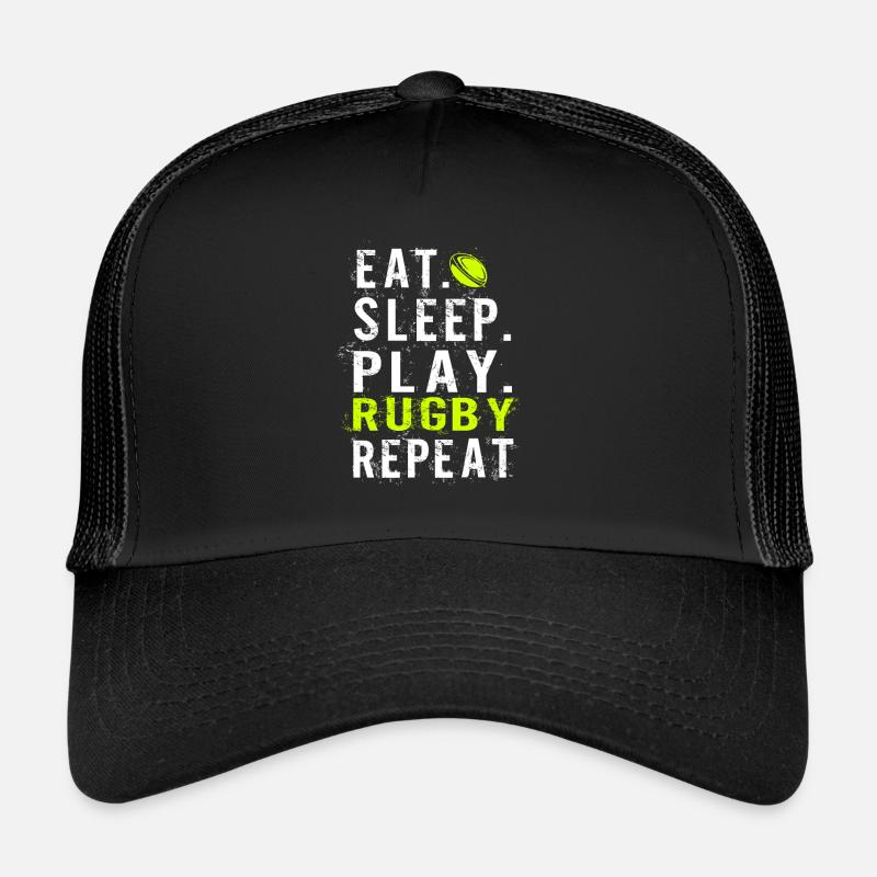 Eat sleep Rugby Casquette trucker 