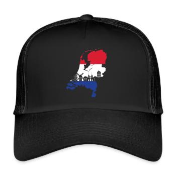 Holland Flag - Trucker Cap - black/black - Front