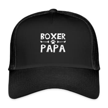 German Boxer Papa - Trucker Cap - black/black - Front