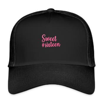 Sweet sixteen - Trucker Cap - black/black - Front