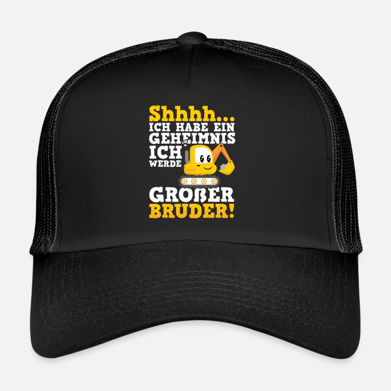Großer Bruder Bagger - Trucker Cap - Schwarz/Schwarz