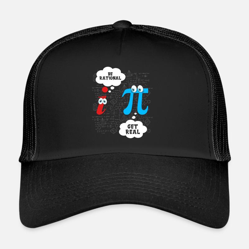 Funny Be Rational Get Real Math Pun Statistiken Trucker Cap