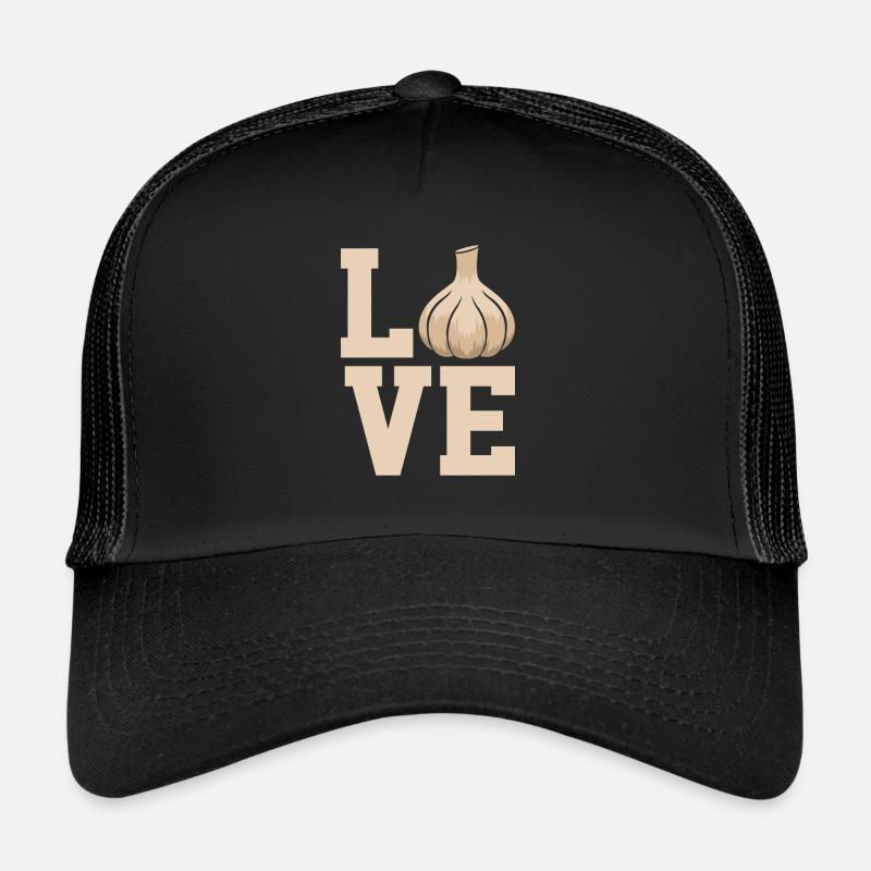 Simple I Love Garlic Garlic Vampire Fun Trucker Cap