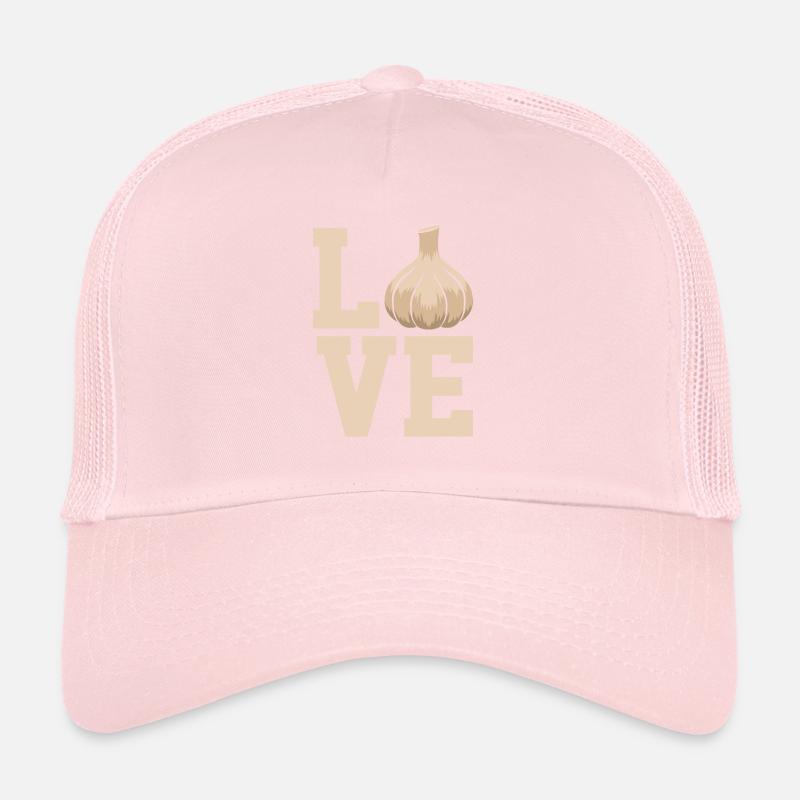 Simple I Love Garlic Garlic Vampire Fun Trucker Cap