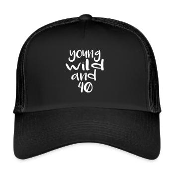 wild and 40 - Trucker Cap - black/black - Front