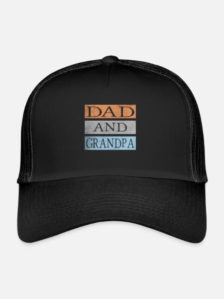 Papa et grand-père - Casquette trucker  - noir/noir - Devant