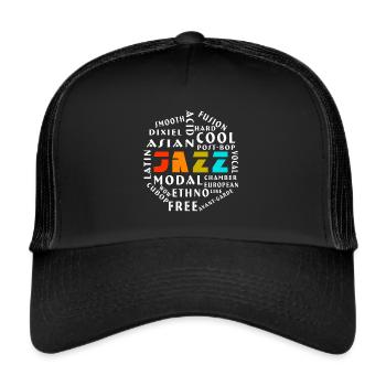 Jazzs style jazz jazz avec jazz - Casquette trucker  - noir/noir - Devant