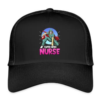 Nurse Care Health Doctor Saying - Trucker Cap - black/black - Front