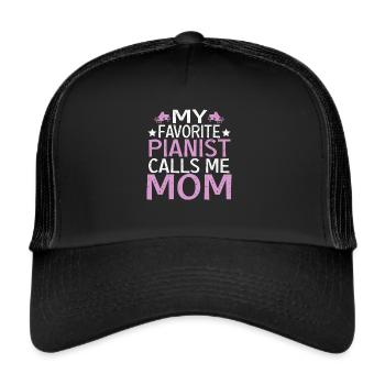 Pianist son, pianist daughter - Trucker Cap - black/black - Front