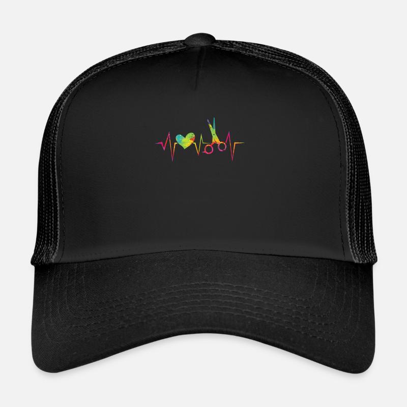 Friseure Herzschlag Friseursalon mit Herz Trucker Cap