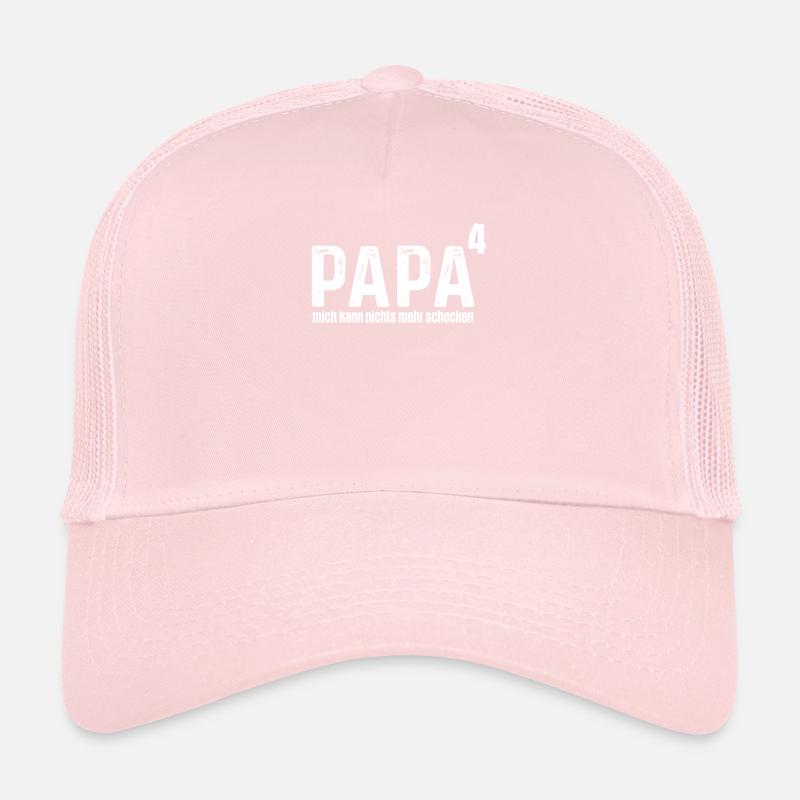 Papa Hoch 4 Geburt 4 Kinder Werdender Vater Trucker Cap