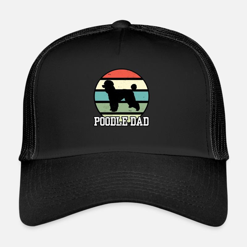 Poodle Dad I Retro Poodle Dad Casquette trucker 