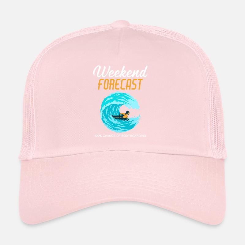 Weekend Forecast Bodyboard Bodyboarding graphic Trucker Cap