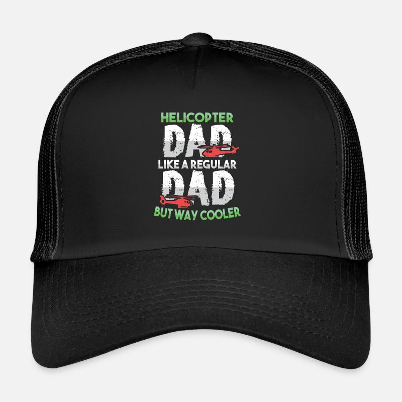 Hubschrauberpilot Luftfahrt Helicopter Dad Trucker Cap