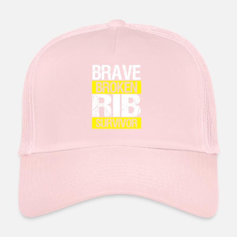 Brave Broken Rib Ribs Injury Funny Bones Humor Trucker Cap