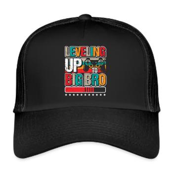 Levelling Up To Big Bro Design Pour Grand Frère - Casquette trucker  - noir/noir - Devant