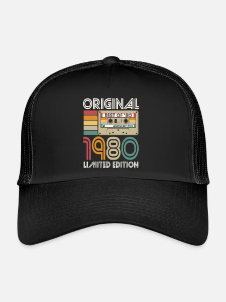 Jahrgang 1980 Original Retro Vintage Geburtstag - Trucker cap - sort/sort