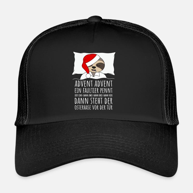 Advent Advent ein Faultier pennt Weihnachten Trucker Cap