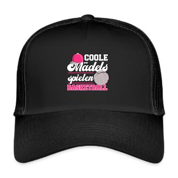 Basketball Basketballteam Basketballmannschaft - Trucker Cap - Schwarz/Schwarz - Vorne