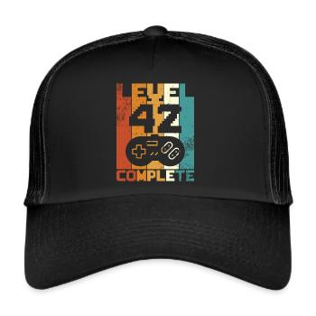 42 years retro 42 birthday funny - Trucker Cap - black/black - Front