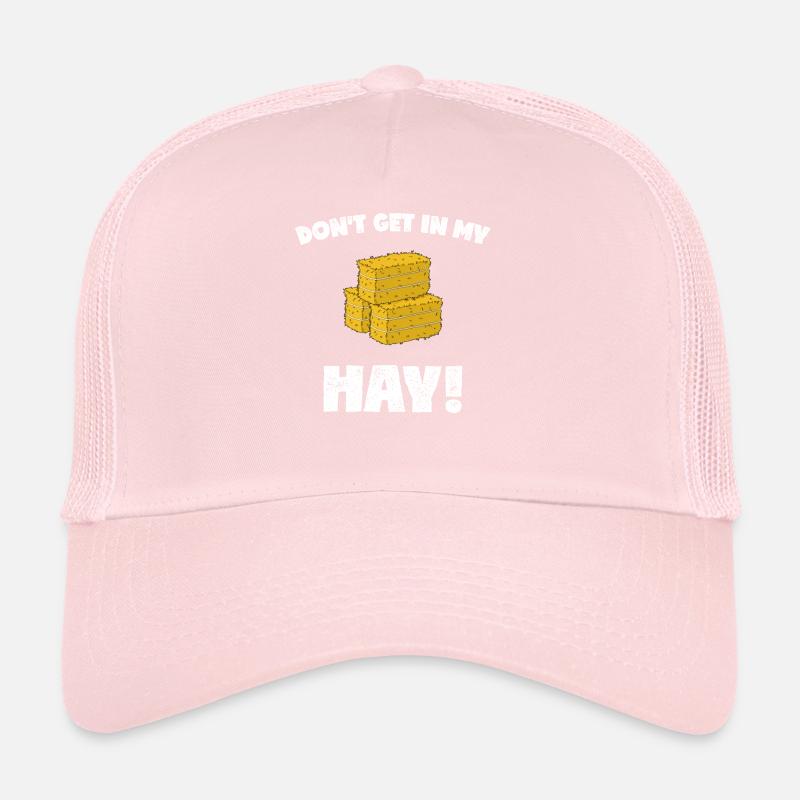 Punny Farm Work Rancher Hay Bale graphic Trucker Cap