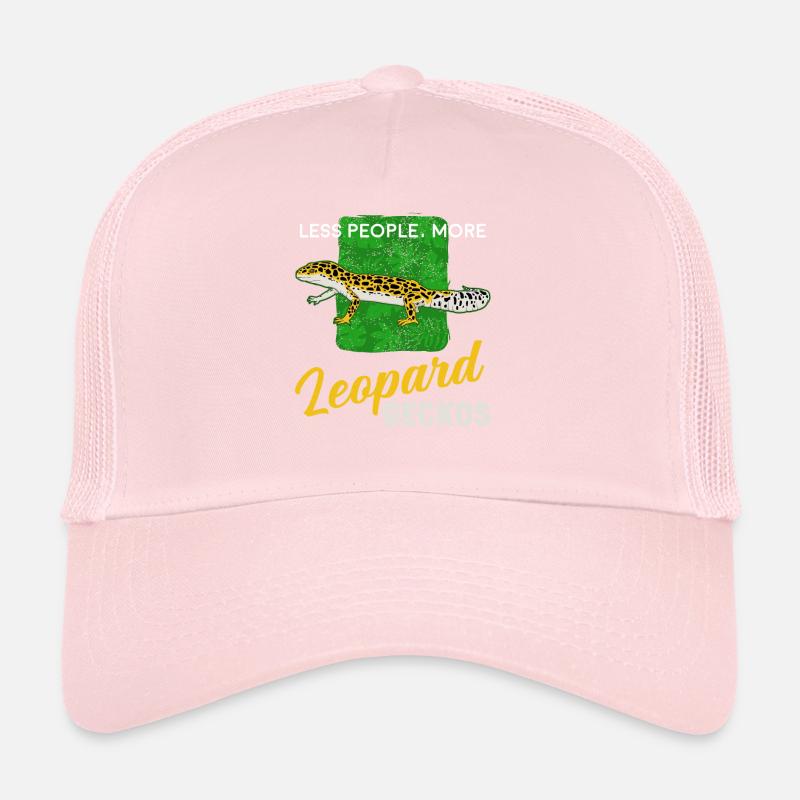 Reptile Lover Less People More Leopard Geckos Trucker Cap