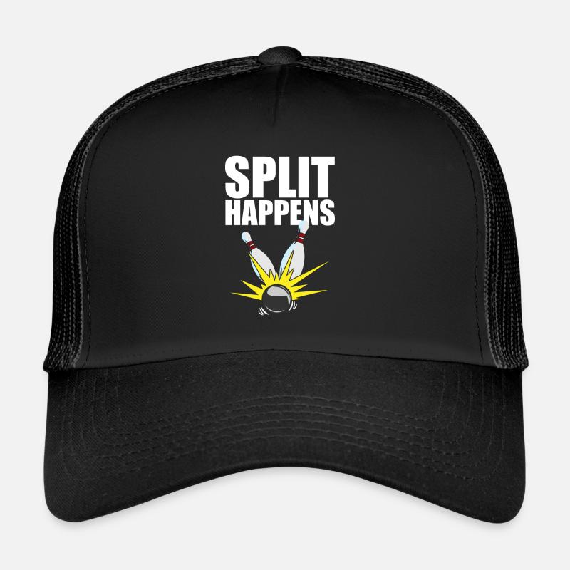 Bowling Pin I Bowling Team I Bowling Split Happens Trucker Cap