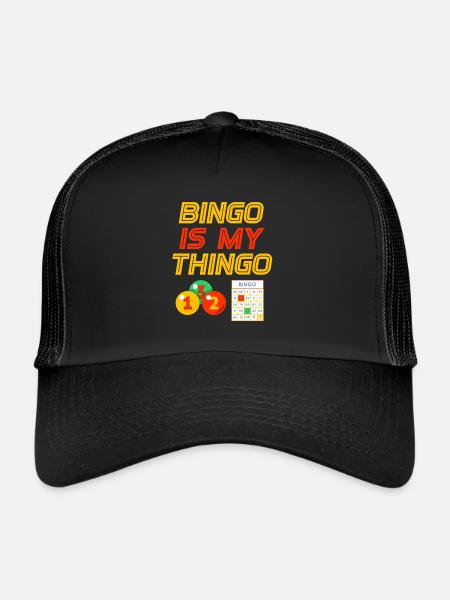 Bingo Is My Thingo Player Gambling Game Lotte - Trucker Cap - black/black - Front