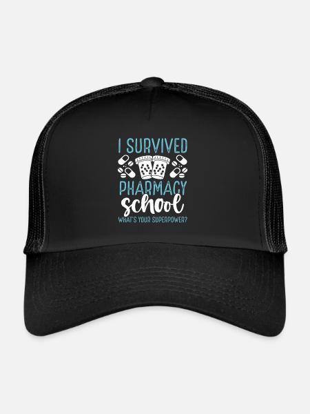 Pharmacist Pharmacy Graduation Pharmacy Student - Trucker Cap - black/black - Front