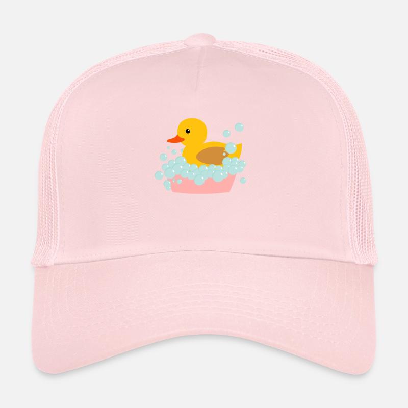 Badeente Geschenk Gelbe Gummiente Trucker Cap