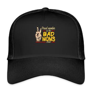 Fier membre du Bad Moms Club Fête des Mères - Casquette trucker  - noir/noir - Devant