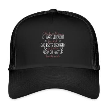 Beste Mama - Trucker Cap - Schwarz/Schwarz - Vorne